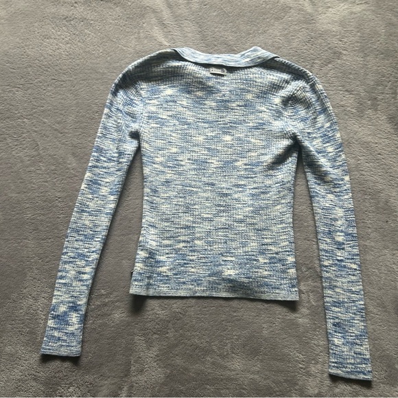 SOLD—Scotch & Soda Collared Cardigan in Blue Space dye - Picture 8 of 9